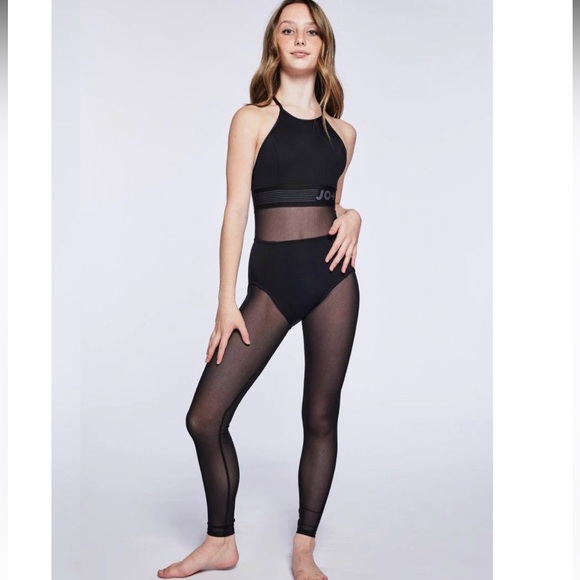 Jo + Jax Fame Uni Dance Unitard One Piece In Classic Black Girl’s YL - Picture 3 of 14